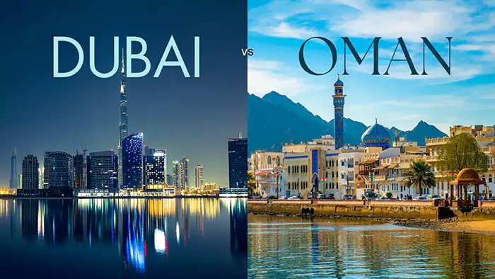 اختلاف اقتصاد، بازار کار، فرهنگ و هزینه‌ها انتخاب عمان یا دبی را تعیین می‌کند.